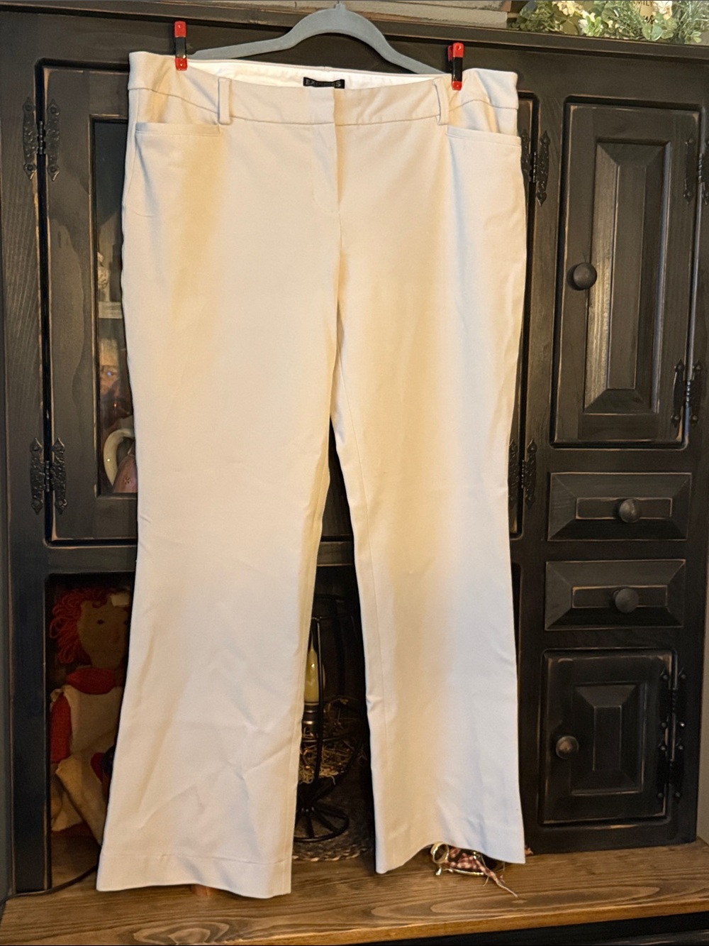 Express Cream Wide-Leg Pants